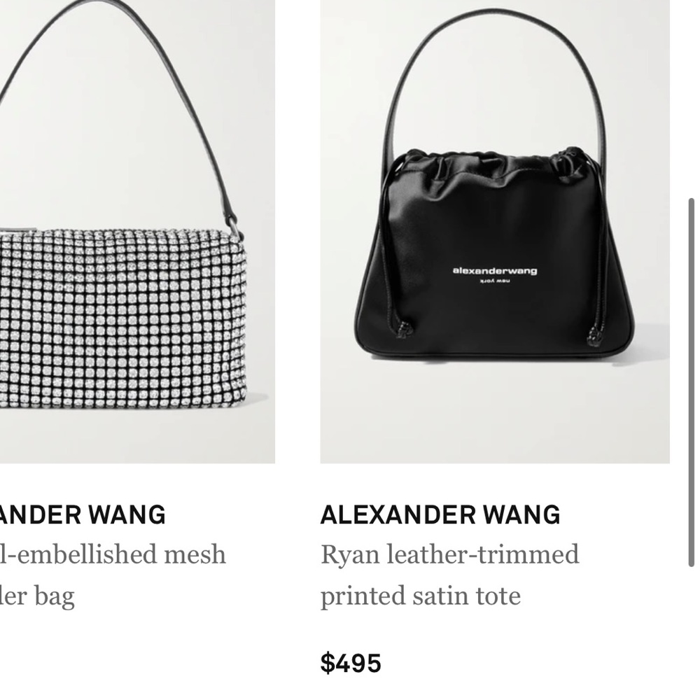 Alexander Wang New Ryan Leather Trimmed Printed Satin Tote